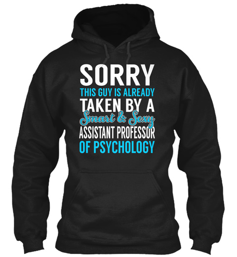 Assistant Professor Of Psychology Black T-Shirt Front