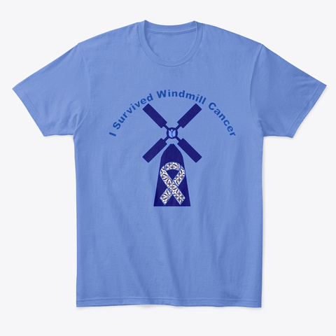 Windmill Cancer Heathered Royal  T-Shirt Front