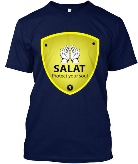 Salat Protect Your Soul 5 Navy T-Shirt Front