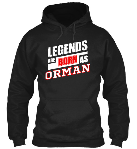 Orman Family Name Shirt Black T-Shirt Front