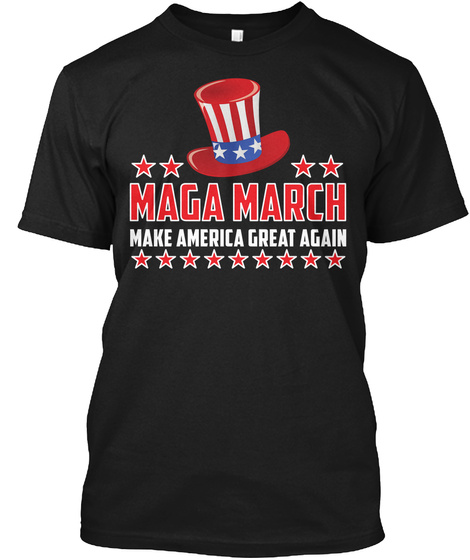 Maga March Black T-Shirt Front
