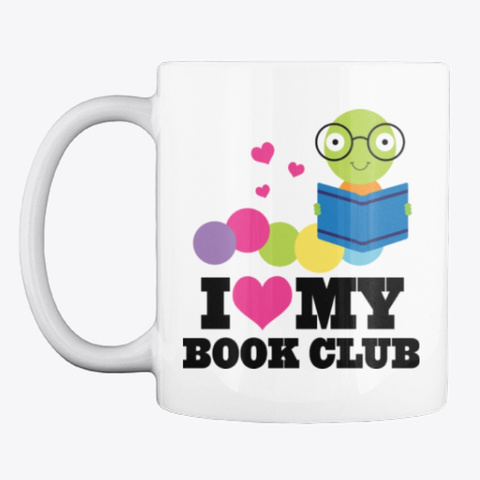 Book Club I Heart Cute White T-Shirt Front
