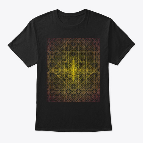 Sacred Geometry Ultra Vesica Black T-Shirt Front