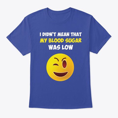 Funny Type 1 Diabetes T1 D Diabetic Gift Deep Royal áo T-Shirt Front