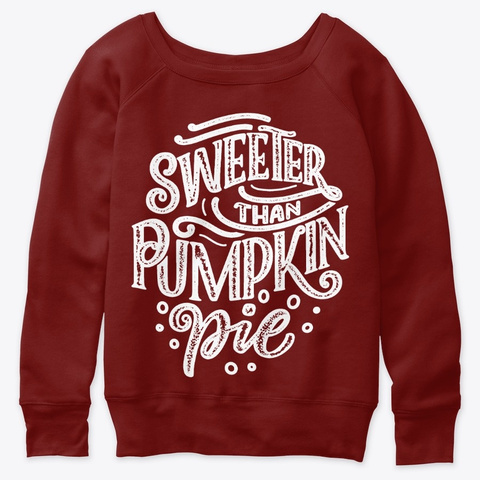 Thanksgiving Pumpkin Sweeter Pie Dark Red Triblend T-Shirt Front
