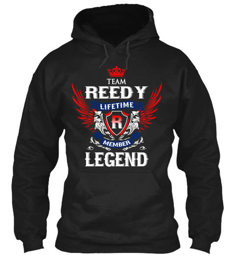 Team Reedy Lifetime Member Legend Black T-Shirt Front