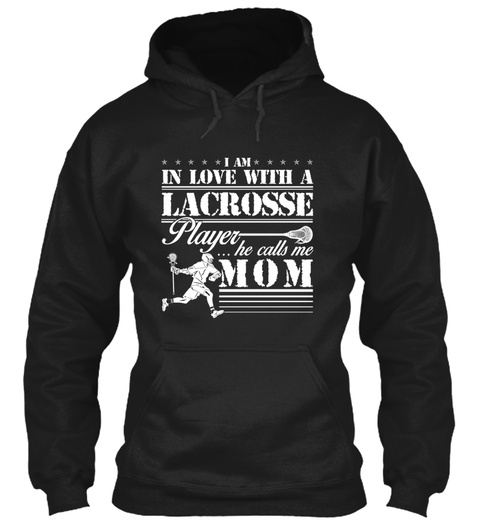 Lax Lacrosse Mom Girl Lady Black T-Shirt Front