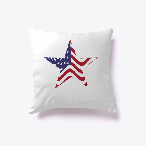 American Pillow Flag White Camiseta Front