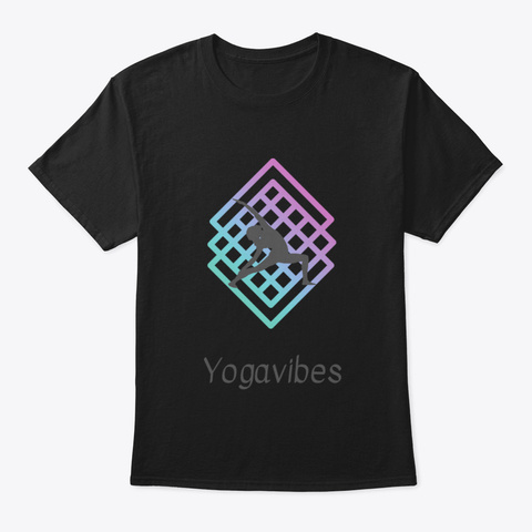 Yogavibes Black T-Shirt Front