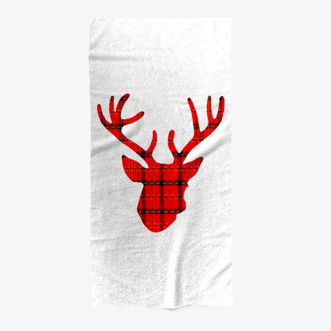 Deer Head   Red Plaid Standard T-Shirt Front