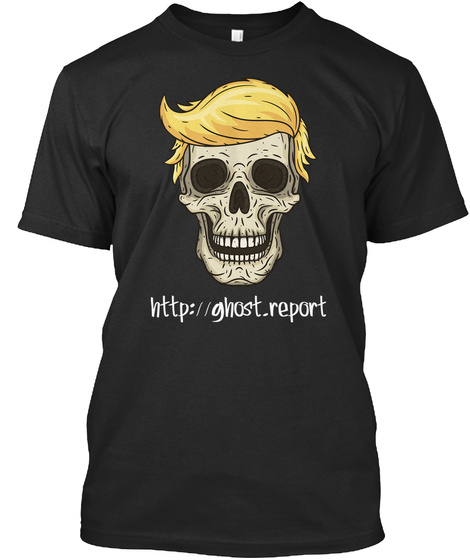 Http://Ghost.Report Black T-Shirt Front