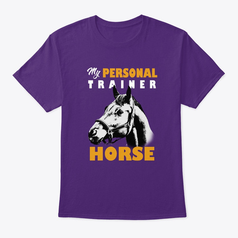 Personal Trainer Is Horse T Shirt Purple Maglietta Front