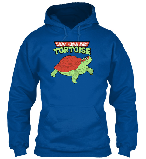 Elderly Normal Ninja Tortoise Royal T-Shirt Front