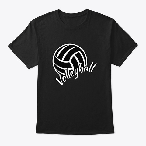 Volleyball Oxak8 Black T-Shirt Front