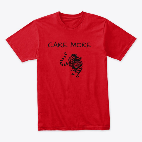 Donkadolph   Care More   Tiger Red áo T-Shirt Front