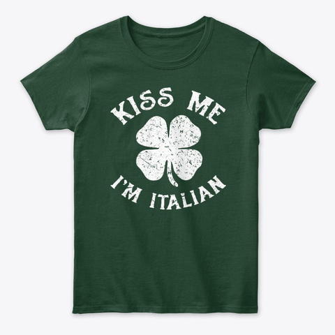 Kiss Me Im Italian Funny Shamrock Tee Unisex Tshirt
