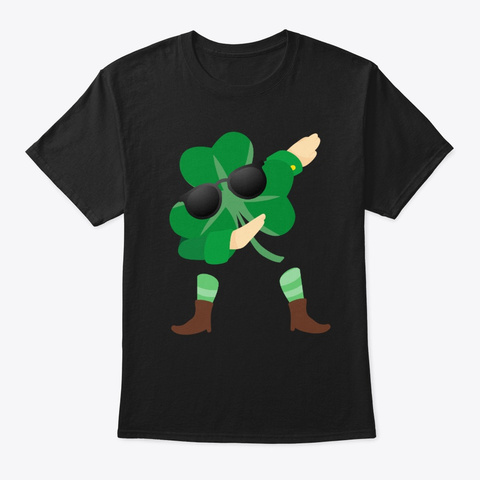 Irish Dabbing T Shirt Black T-Shirt Front