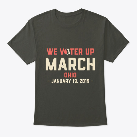 We Vote Ohio Womens Wave Tshirt Smoke Gray T-Shirt Front