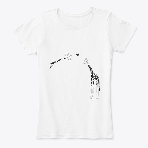 Minimalist Hand-drawn Giraffes In Love