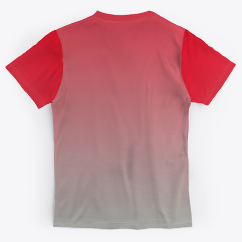 Red Abstract Color Gradient Minimal Art Standard T-Shirt Back
