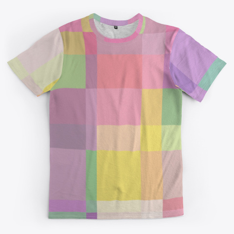Multicolor Pixel Patchwork Pattern Art Standard T-Shirt Front