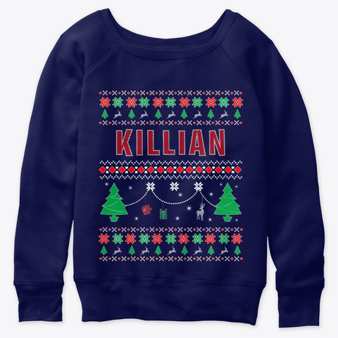 Ugly Christmas Themed Gift For Killian Navy  T-Shirt Front