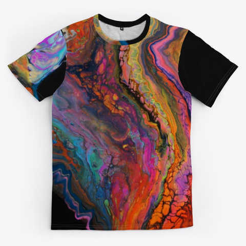 Rainbow Pour Ecstasy Black T-Shirt Front
