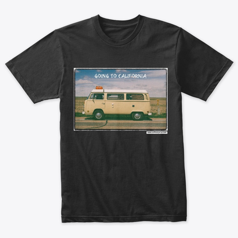 Triblend Tee: "Going To California" Vintage Black T-Shirt Front