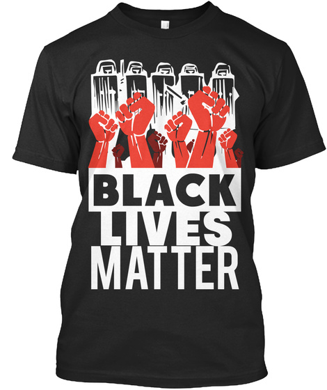 Black Lives Matter Black Maglietta Front