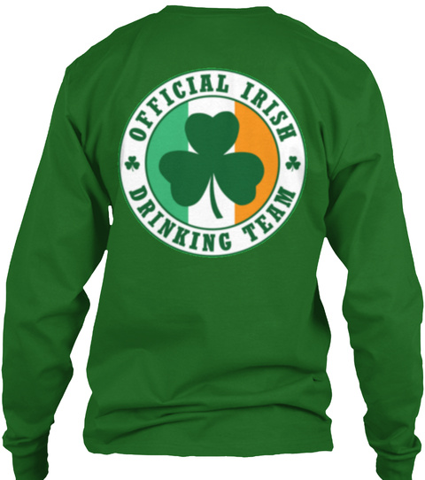 Official Irish Drinking Team Irish Green T-Shirt Back