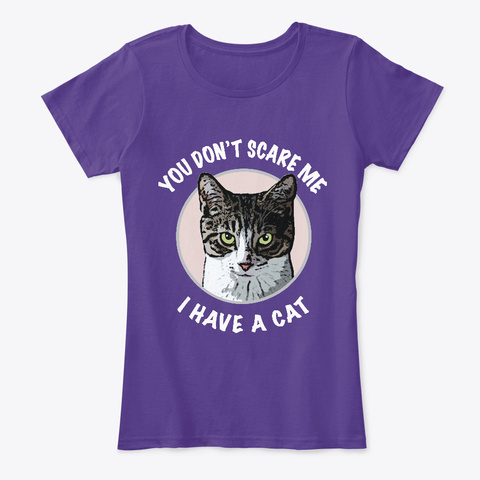 You Don't Scare Me Purple T-Shirt Front