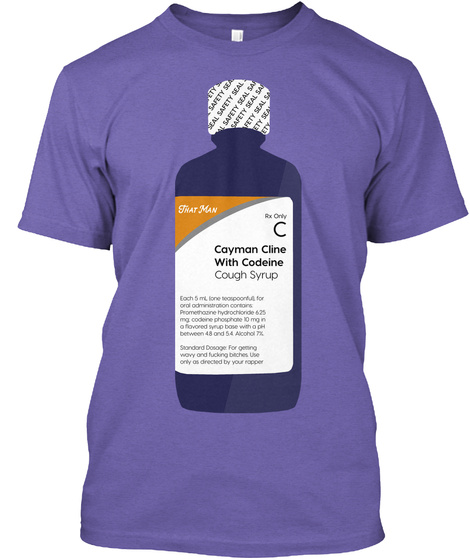 Cayman Cline Cough Syrup Orchid T-Shirt Front
