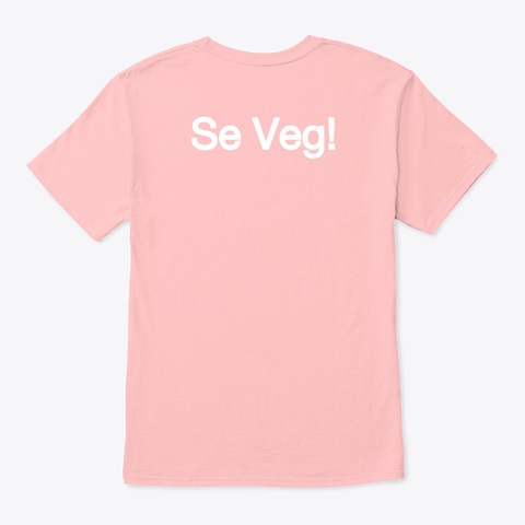 Polo "Se Vegana" Ama A Los Animales  Pale Pink Camiseta Back