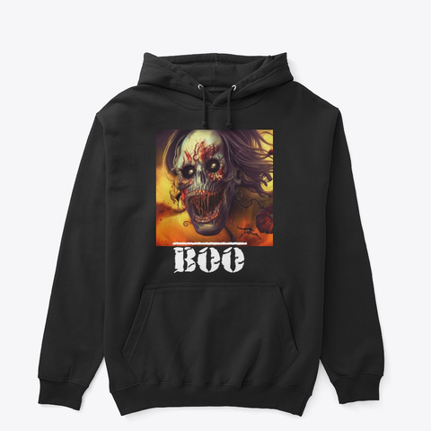 Happy (Boo) Halloween Black T-Shirt Front