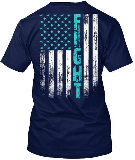 Fight Navy T-Shirt Back