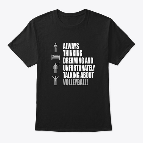 Volleyball Htpgw Black T-Shirt Front