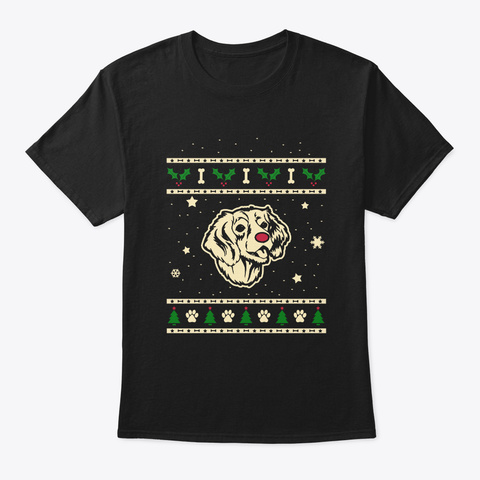 Christmas English Springer Spaniel Gift Black T-Shirt Front