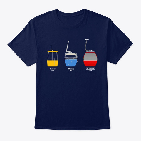 Skyway Skyliner Gondola Evolution Color Navy T-Shirt Front