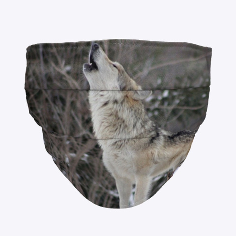 Wolf Howl Cloth Face Mask Standard T-Shirt Front