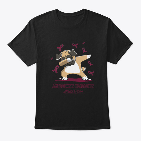 Dabbing Pug Cute Funny Dog Dab Love Hope Black T-Shirt Front