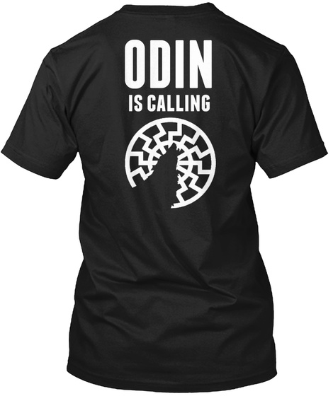 Odin Is Calling Black T-Shirt Back