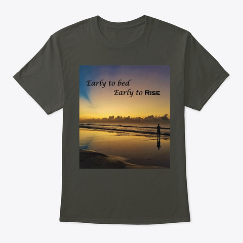 Early To Rise Smoke Gray T-Shirt Front