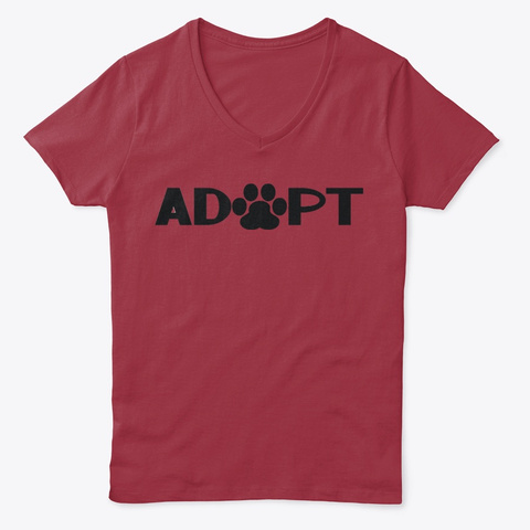 Howard County Cat Club Funraiser  Adopt Deep Red  T-Shirt Front