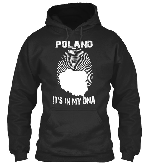 Poland It's In My Dna Jet Black T-Shirt Front