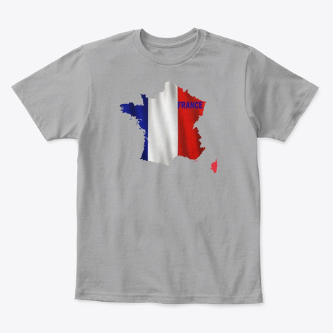France Wave T Shirt Light Heather Grey  T-Shirt Front