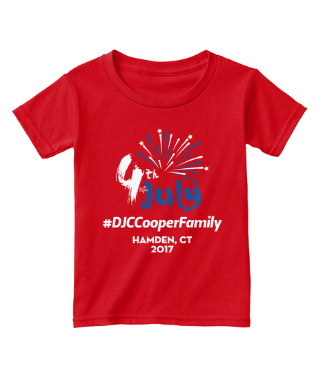 #Djc Cooper Family Kid's Shirt Red  T-Shirt Front