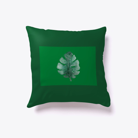 Paradise Pillow Collection   Palm Branch Dark Green T-Shirt Front