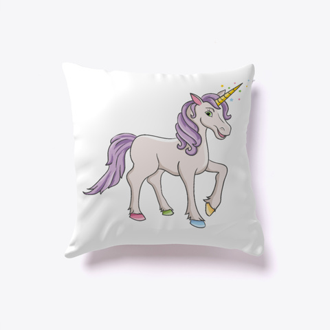  Unique Unicorn Pillow White Kaos Front