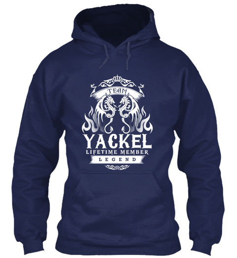 Team Yackel Lifetime Member Legend Navy T-Shirt Front