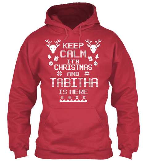 Keep Calm Tabitha Christmas Cardinal Red T-Shirt Front